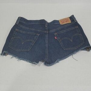 Levis 501 cut off jean shorts, Dark Denim size 28